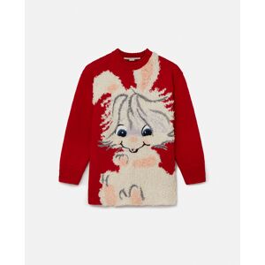 Stella McCartney - Lunar New Year Rabbit Motif Knitted Jumper, Woman, Vermillion Red, Size: 34