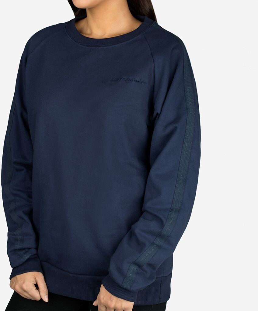 Love Your Melon Navy Taped Crew Sweatshirt