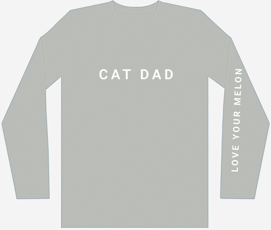 Love Your Melon Cat Dad High Rise Gray Long Sleeve