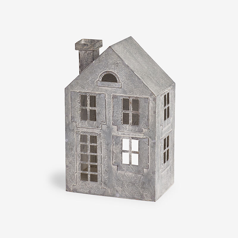 The Company Store Holiday Metal Village Houses - Gray, Townhouse   The Company Store