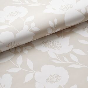 Ava Floral Wallpaper - Beige, Size Traditional Roll, 27 In. W X 27 Ft. L   The Company Store