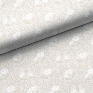 Ava Vine Wallpaper - Beige, Size Traditional Roll, 27 In. W X 27 Ft. L   The Company Store