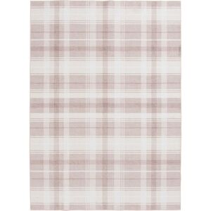 Plaid Velveteen Washable Indoor Rug - Beige, Size 5 X 7, Performance   The Company Store