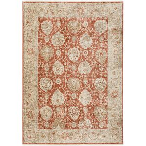 Traditional Fringe Indoor Rug - Beige/Red, Size 5 X 8, Performance   The Company Store