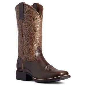 Ariat Round Up Wide Square Toe - Womens 11 Brown Boot B