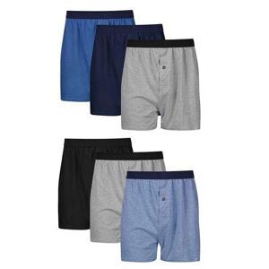 Hanes Men's Comfortsoft Knit Boxer 6-Pack (Size XL) Grey/Blue/Black, Cotton,Polyester