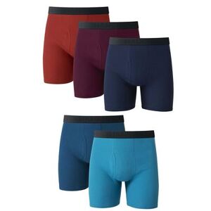 Hanes Men's Ultimate Core Stretch Boxer Brief 5-Pack (Size XL) Blue/Red/Navy, Cotton,Spandex