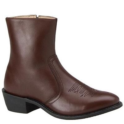 Leather Classics "Leather Classics Men's 7-1/2"" Western Dress - 11 Brown Boot E2"