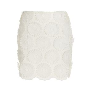 ELIE SAAB Embroidery tulle skirt - Size: 38 FR - White - Gender: Female