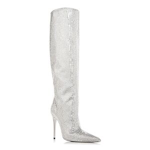 Dolce & Gabbana Women's Embellished High Heel Boots - 9 US / 39 EU - 9 US / 39 EU - Female