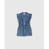 splendid Infant Girl Indigo Ruffle Romper