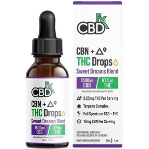 Olofly CBDfx CBD + Delta 9 THC Drops Sweet Dreams Blend Tincture 30ml