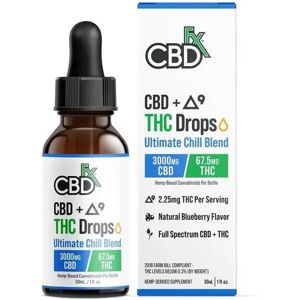 Olofly CBDfx CBD + Delta 9 THC Drops Ultimate Chill Blend Tincture 30ml