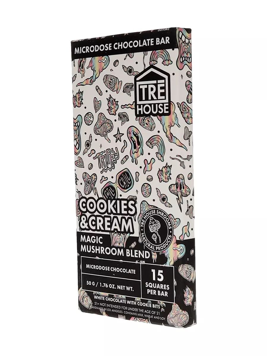 Olofly Cookies &amp; Cream Tre House Magic Mushroom Chocolate Bar 50g