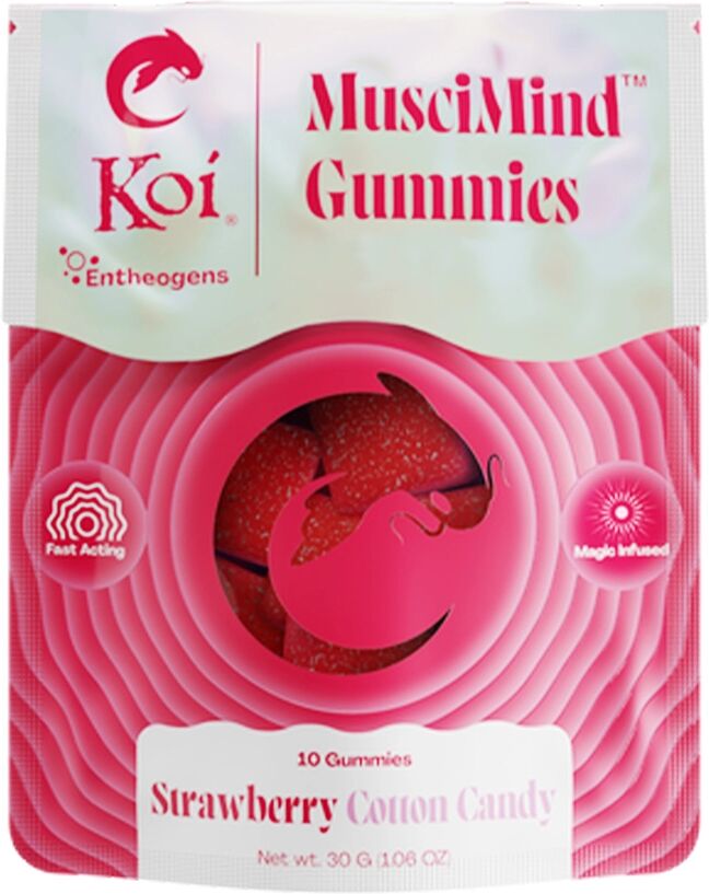 Olofly Strawberry Cotton Candy Koi Psychedelic Muscimind Gummies 10ct 30g