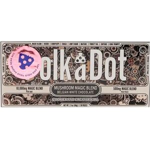 Olofly Cookies & Cream Swirl PolkaDot Magic Mushroom Belgian White Chocolate 500mg