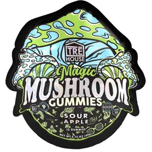 Olofly Sour Apple Tre House Magic Mushroom Gummies