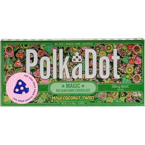 Olofly Maui Coconut Twist PolkaDot Magic Mushroom Belgian Dark Chocolate 200mg Magic Per Piece