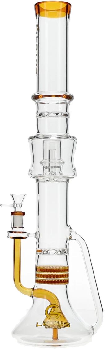 Olofly 20" Transparent Straight Neck Beaker Water Pipe by Lotus Glass