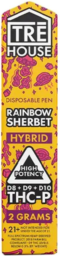 Olofly Rainbow Sherbet Tre House THC-P D8+D9+D10 Vape 2G