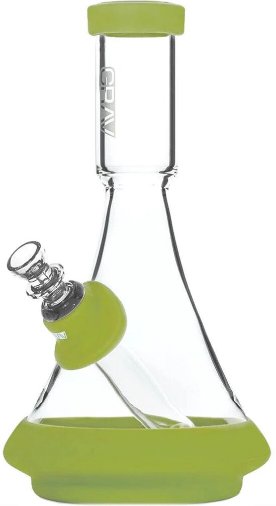 Olofly Grav Deco Beaker Borosilicate Glass &amp; Silicone Water Pipe