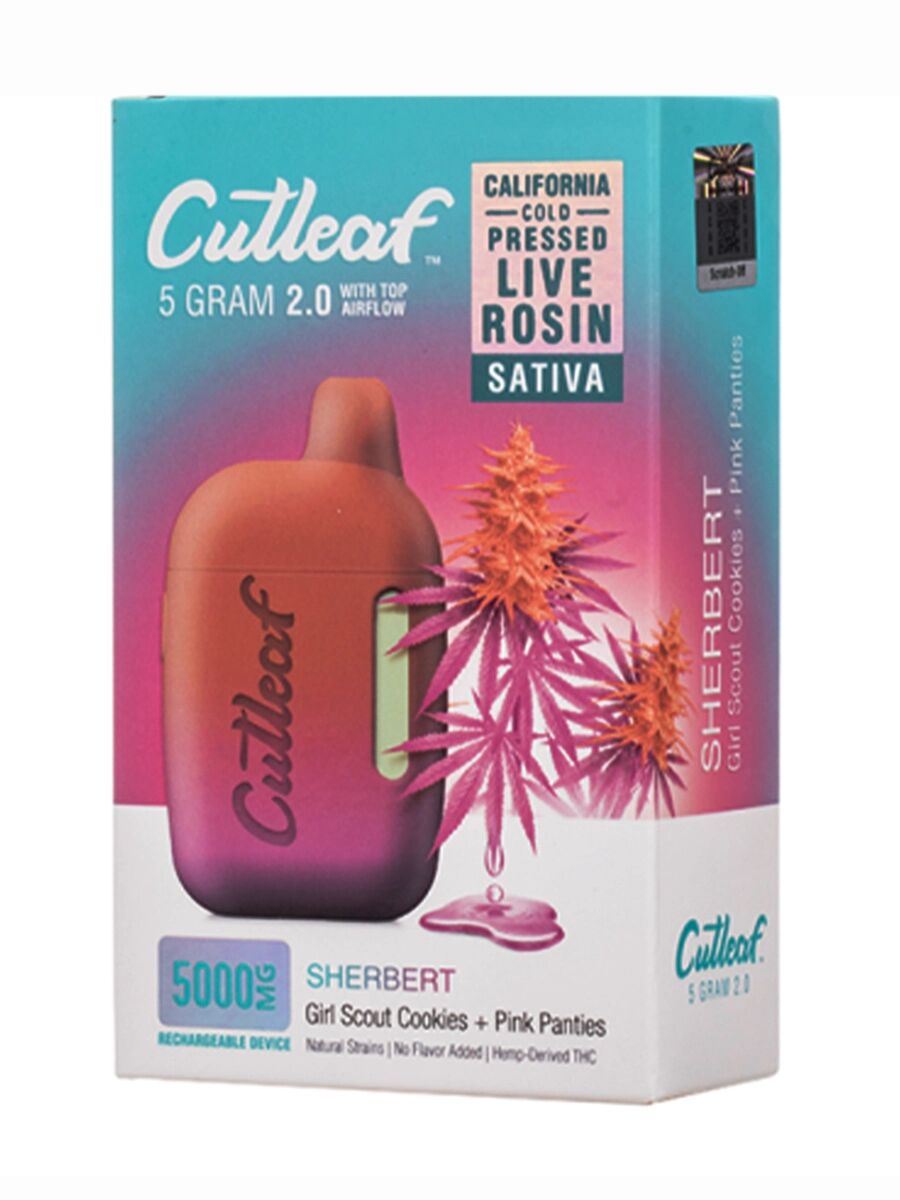 Olofly Sherbet Cutleaf 2.0 CBD THC Live Rosin Vape 5G