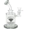 Olofly 6" Cross Percolator Dab Rig by Diamond Glass