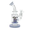 Olofly 10" Chunk Colored Slit Perc Dab Rig by Diamond Glass