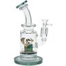 Olofly 10" Chunk Colored Slit Perc Dab Rig by Diamond Glass