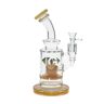 Olofly 10" Chunk Colored Slit Perc Dab Rig by Diamond Glass