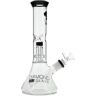 Olofly 11" Clear Mansion Matrix Showerhead Beaker Bong by Diamond Glass