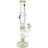 Olofly 16" Straight Ratchet X Marshmallow Perc Water Pipe by Diamond Glass