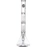 Olofly 14" LA Pipes Double Showerhead Perc Clear Beaker Bong