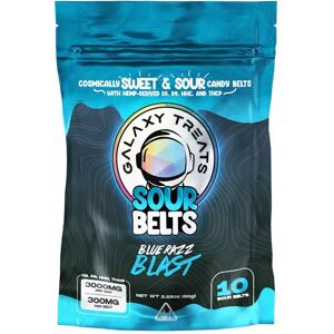 Olofly Blue Razz Blast Galaxy Treats Sour Belts D8+D9+HHC+THCP Gummies 3000mg