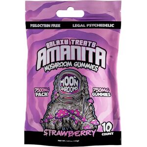 Olofly Strawberry Galaxy Treats Amanita Mushroom Gummies 7500 mg