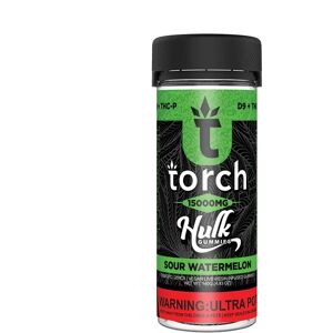 Olofly Sour Watermelon Torch Live Resin D9 + THCP Hulk Gummies 15000MG