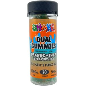 Olofly Blue Magic & Mango Haze Shake D8+HHC+THCP 2 Flavors in 1 Dual Gummies 6000mg