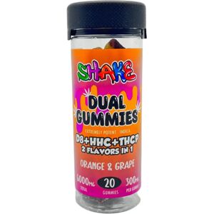 Olofly Orange & Grape Shake D8+HHC+THCP 2 Flavors in 1 Dual Gummies 6000mg