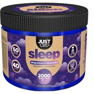 Olofly Raspberry Just CBD + Sleep Magnesium & Melatonin Gummies 2000MG