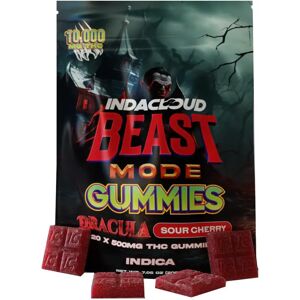 Olofly Dracula Sour Cherry IndaCloud Beast Mode Gummies 20ct 10000MG