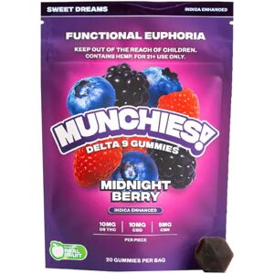 Olofly Midnight Berry Munchies Euphoria Delta 9 Gummies 20ct