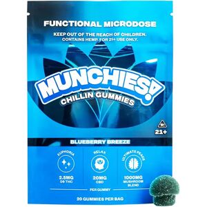Olofly Blueberry Breeze Munchies Functional Microdose Chillin Gummies 20ct