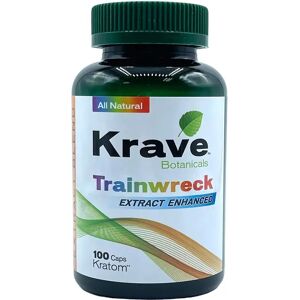Olofly Krave Botanicals Trainwreck Extract Enhanced Kratom Capsules 100ct