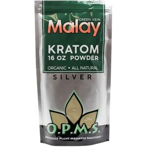 Olofly Green Malay OPMS Kratom Silver Powder 16oz Bag