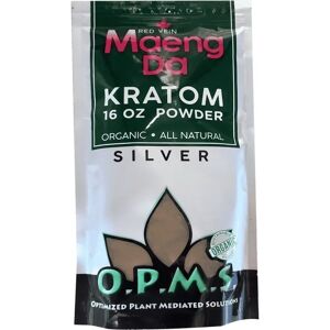 Olofly Red Vein Maeng Da OPMS Kratom Silver Powder 16oz Bag