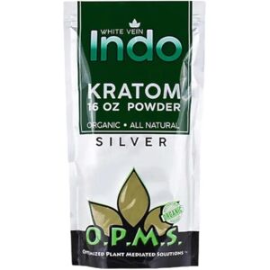 Olofly White Vein Indo OPMS Kratom Silver Powder 16oz Bag