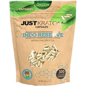 Olofly Green Indo Reserve Just Kratom Mitragyna Speciosa Capsules 300ct