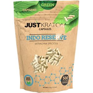 Olofly Green Indo Reserve Just Kratom Mitragyna Speciosa Capsules 500ct