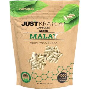 Olofly Green Malay Just Kratom Mitragyna Speciosa Capsules 1000ct