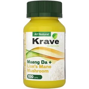 Olofly Maeng Da + Lion's Mane Mushroom Krave Botanicals Kratom Capsules 100ct